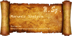 Maruncz Szalvia névjegykártya